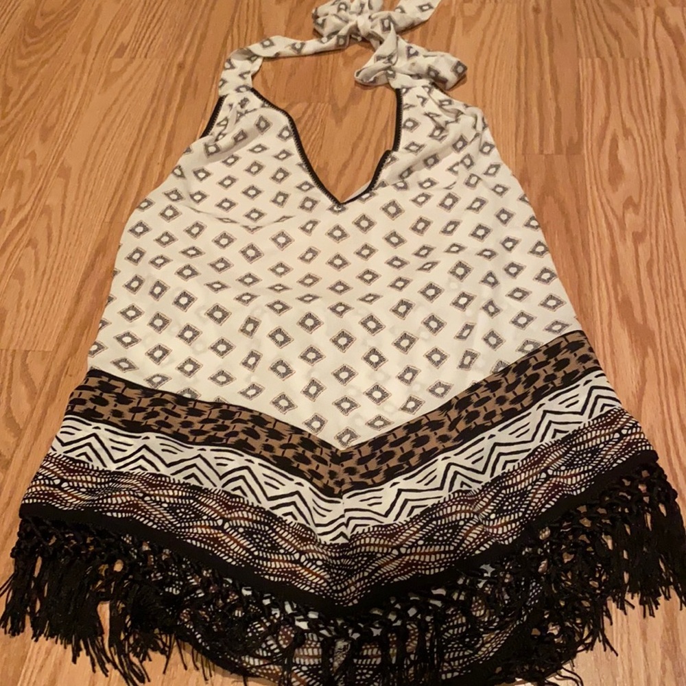 White House Black Market Fringe Halter